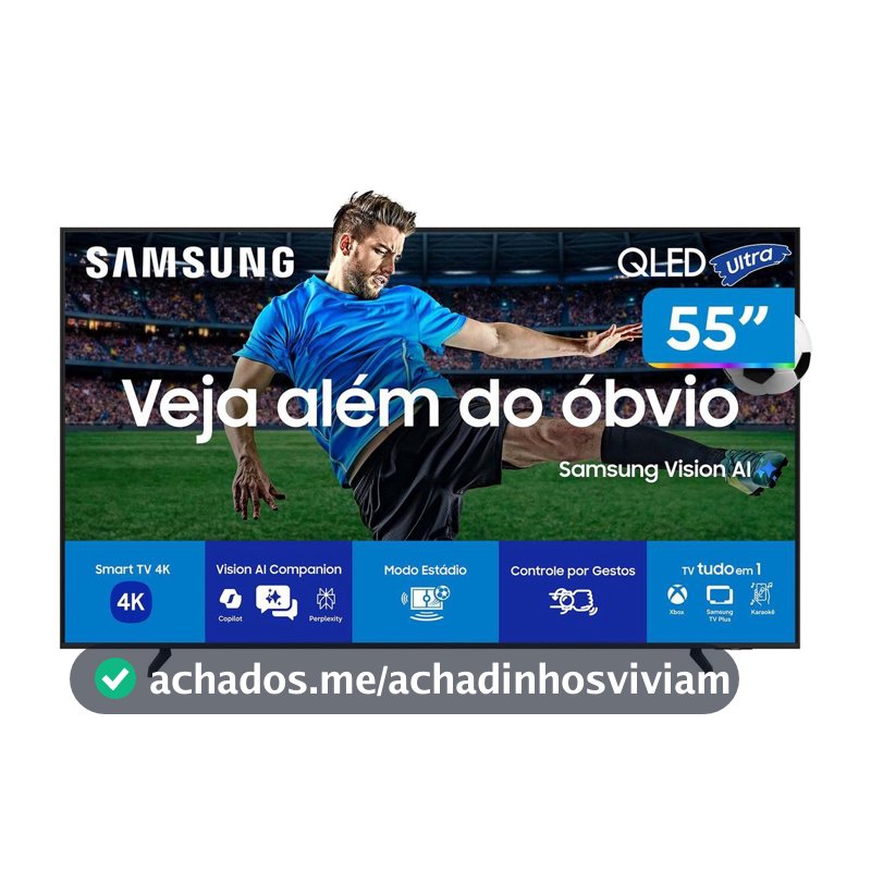 Smart TV 55" Samsung Ultra 4K QLED QN55Q7FAAGXZD Tizen Q4 AI 3 HDMI
