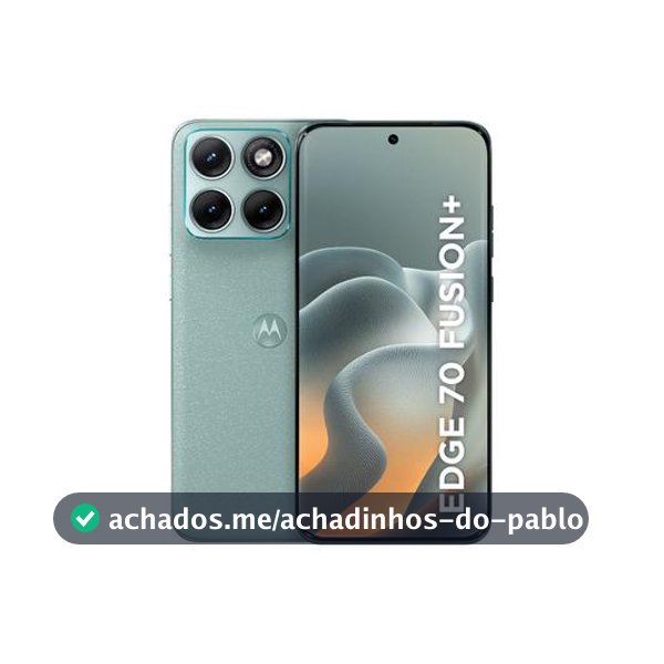 Smartphone Motorola Edge 70 Fusion+ 512GB 5G 24GB RAM (12GB+12GB RAM Boost) Verde Claro 6,8" Câm. Tripla Selfie 50MP