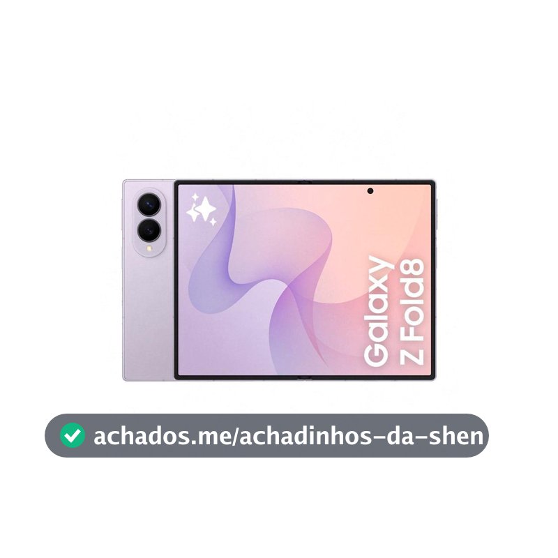 Celular Samsung Galaxy Z Fold8 256GB 12GB RAM Lavanda 7,6” Câm. Traseira 50+50MP Frontal 10M