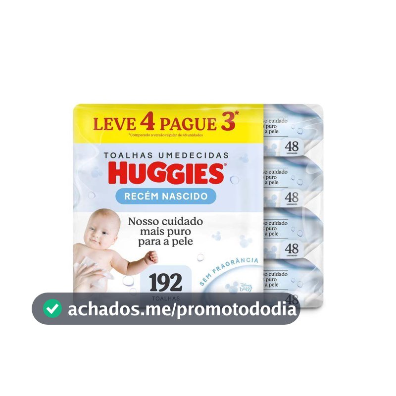 Lenço Umedecido Huggies Recém Nascido 192 Unidades