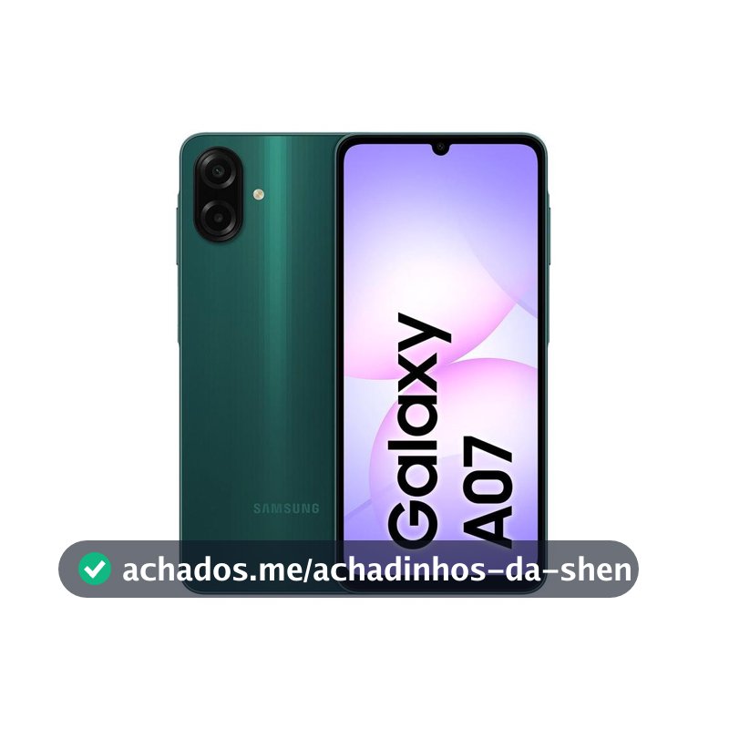 Celular Samsung Galaxy A07 256GB Verde 8GB RAM Tela 6,7" Câm. Dupla + Selfie 8MP