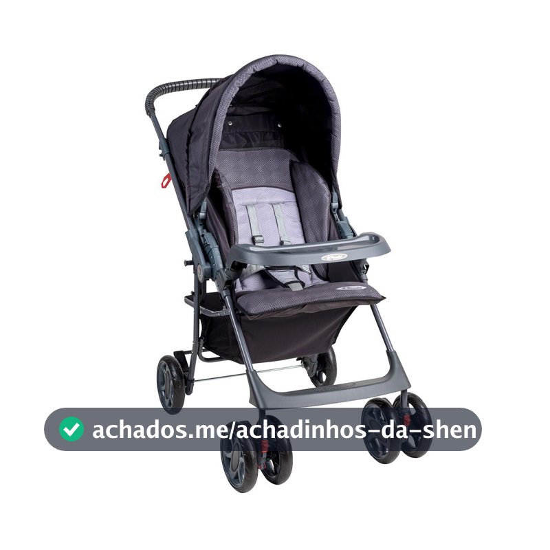 Carrinho de bebê Topázio para passeio reclinável com 5 posições, cabo reversível Kids Baby Hércules