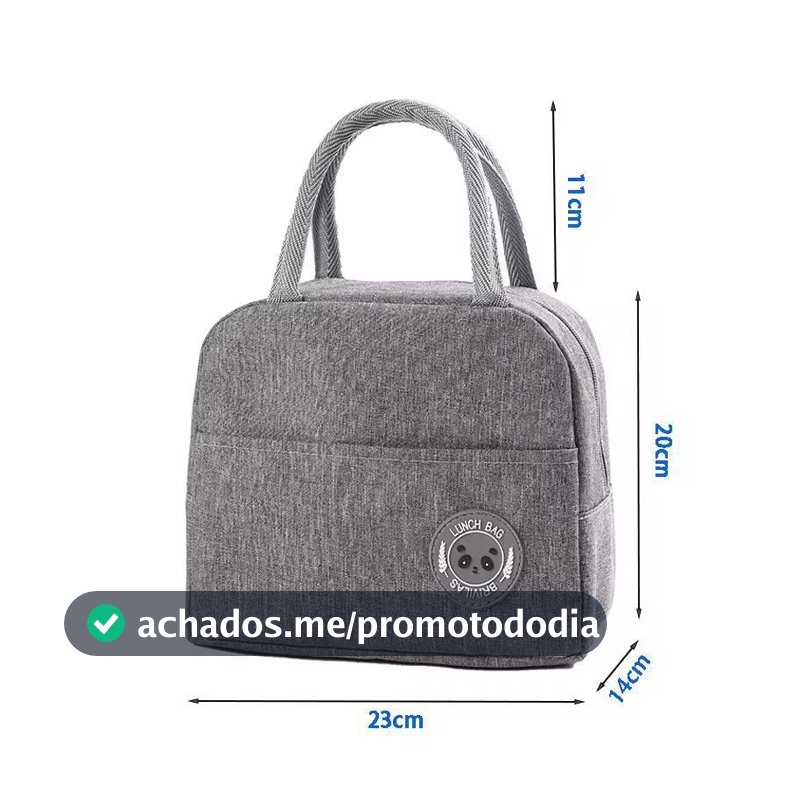 Bolsa Térmica com fechamento em Zíper De Mão Fitness Marmita Viagem Nécessaire 051