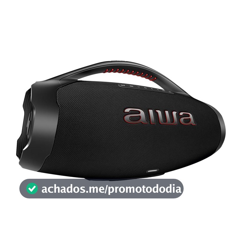 Caixa de Som Aiwa Boombox Plus AWS-BBS-01-B Bluetooth Amplificada 200W USB