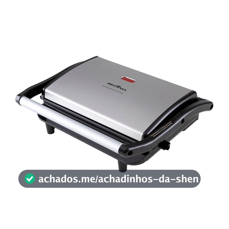 Sanduicheira BGR27I Britânia Com Revestimento Antiaderente e Luz Indicadora 127V - Grill - Magazine Sacafarelli