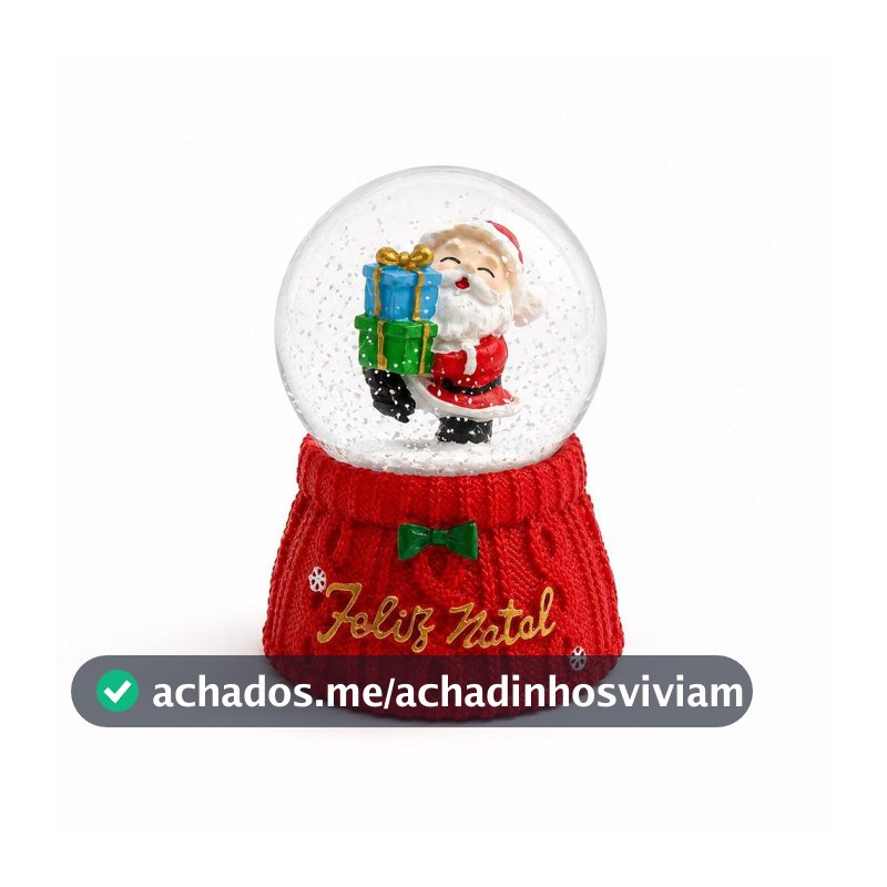 Enfeite De Natal Mini Globo De Neve 6cm Com Luz Colorida Decoração Natalina -