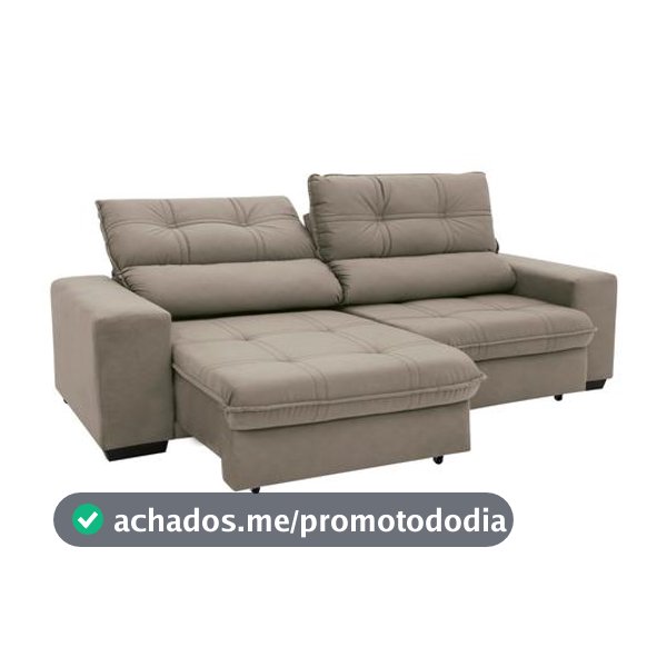Sofá Retrátil Reclinável 3 Lugares Suede Brunello Linoforte