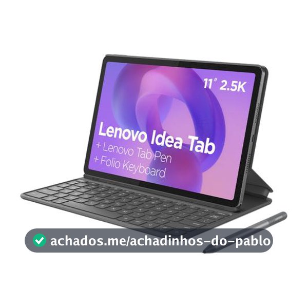 Tablet Lenovo Idea Tab com Capa Teclado e Caneta 8GB RAM 128GB 11" Android 15 MediaTek Dimensity 6300 Wi-Fi