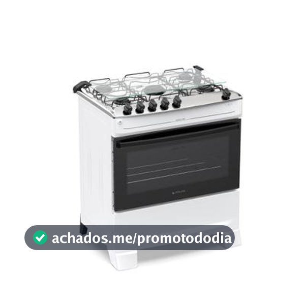Fogão Atlas Mônaco Top Branco Bivolt 5 Bocas