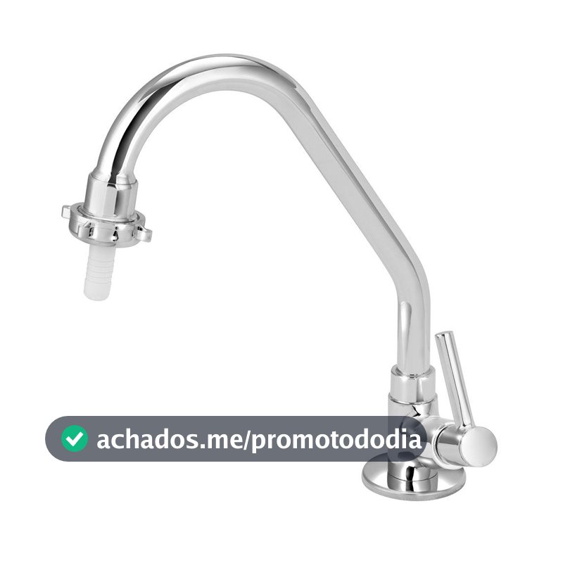 Torneira Bica Movel Mesa Tanque Metal Com Bico 1/4 V