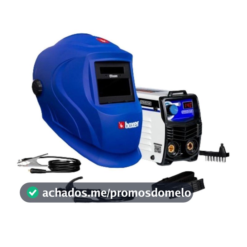 Combo Máquina de Solda Inversora TOUCH 145 140A 220V + Máscara de Solda - BOXER - Máquina de Solda - Magazine Ralinyah
