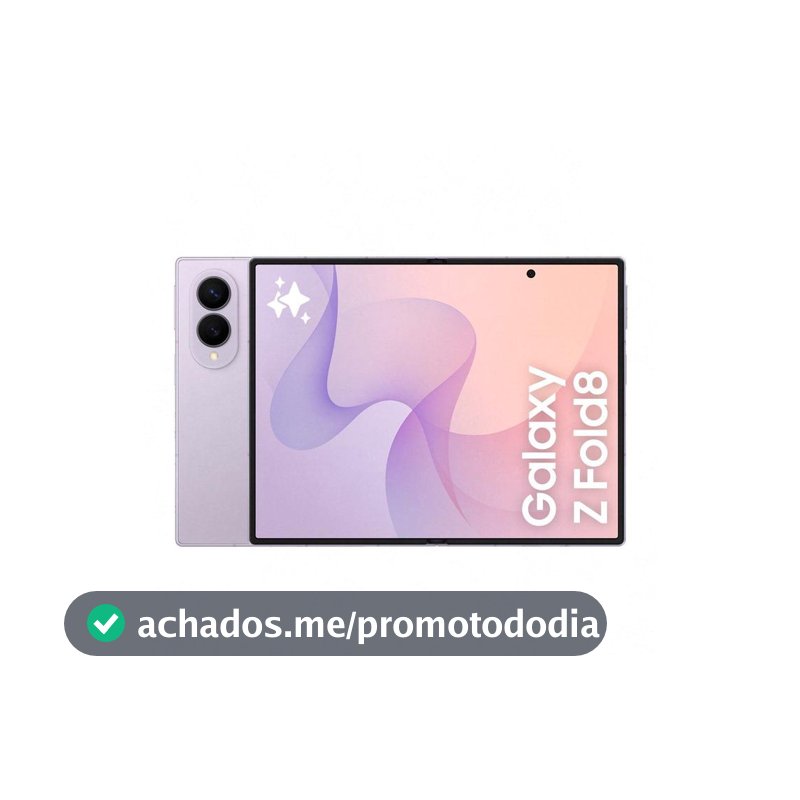 Celular Samsung Galaxy Z Fold8 256GB 12GB RAM Lavanda 7,6” Câm. Traseira 50+50MP Frontal 10M