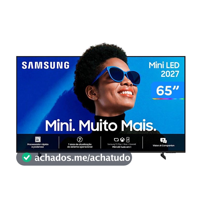 Smart TV 65" Samsung 4K UHD Mini LED M75H One UI Tizen UN65M75HAGXZD 2027