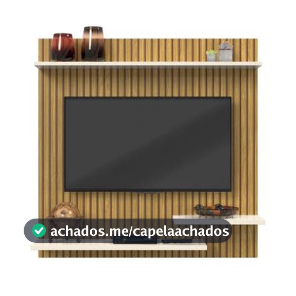 Painel Para TV Quarto Sala Com Prateleira 32 Polegadas Nichos MADRID - Quality Móveis - Painel para TV - Magazine Promolojas