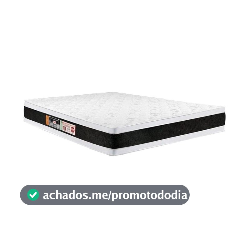 Colchão Casal Castor Black e White Air Double Face D45 138x188x27 - Colchão Casal