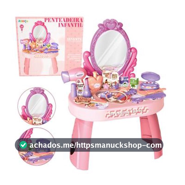 Penteadeira Infantil com Acessórios Maquiagem Brinquedo Beleza - ATENTU - Cozinha Infantil