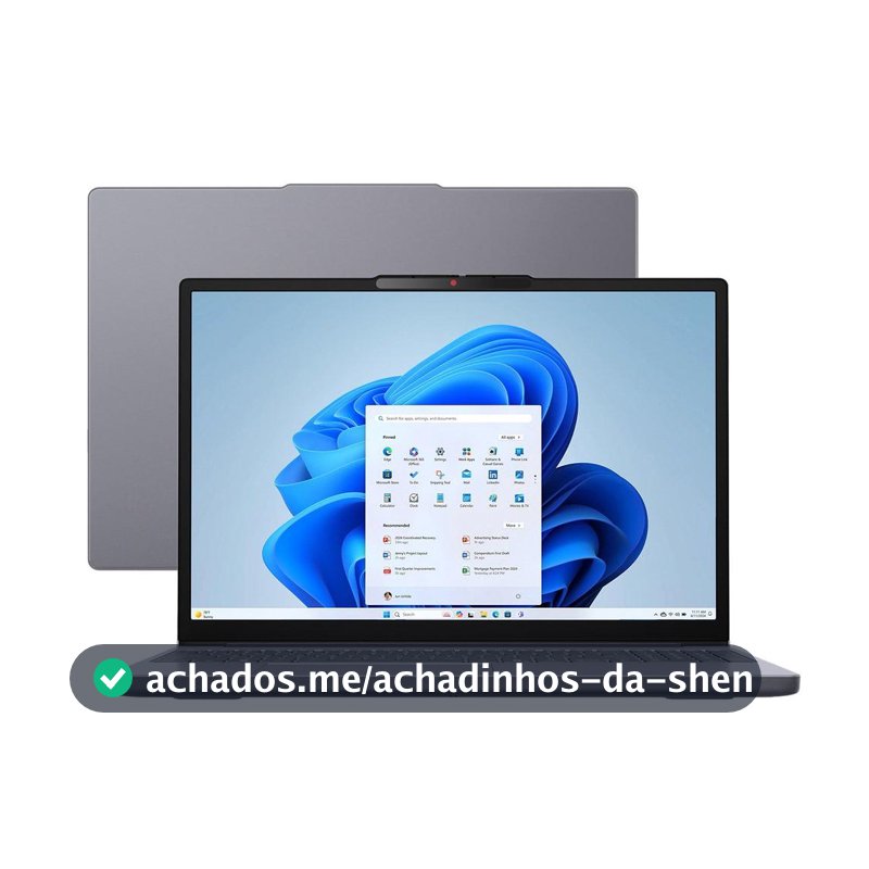 Notebook Lenovo IdeaPad Slim 3 15IRU10 Intel Core 3 8GB RAM 256GB SSD 15,3" WUXGA Windows 11 83NU0000BR