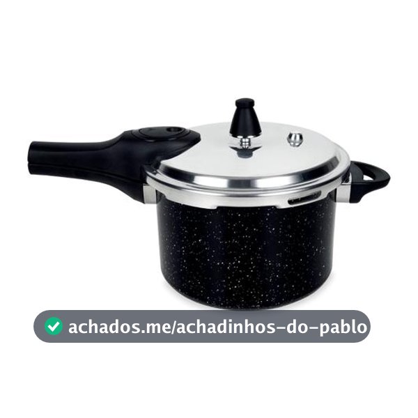 Panela de Pressão Brinox 4,2L Preta Fechamento Externo Ceramic Life Pressure