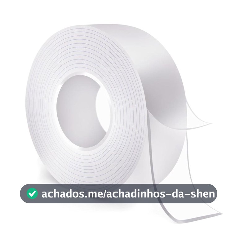 Fita Mágica Nano Adesiva Dupla Face Transparente Extra Forte 5 metros - Genérica - Fita Mágica - Magazine In_2936609
