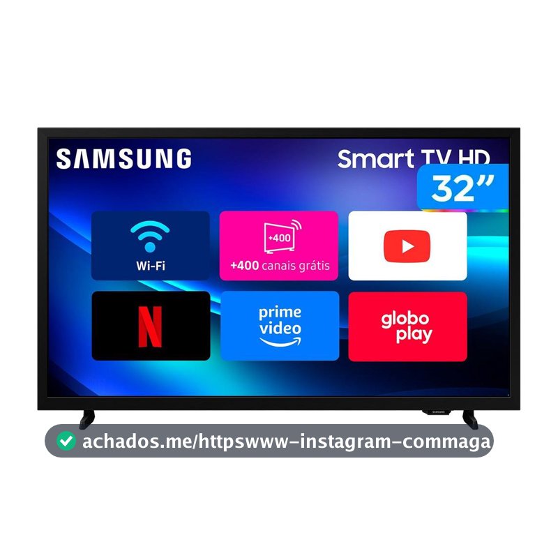 Smart tv samsung 32" hd mod h5000f preto bivolt