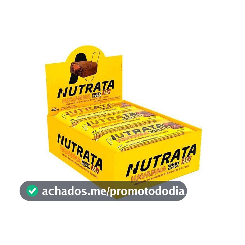 Barra de Proteína Nutrata Havanna Proto Wafer Dulce de Leche 30g 12 Unidades - Barra de Proteína