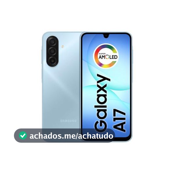 Celular Samsung Galaxy A17 256GB 8GB RAM Azul 6,7" Câm. Tripla + Selfie 13MP
