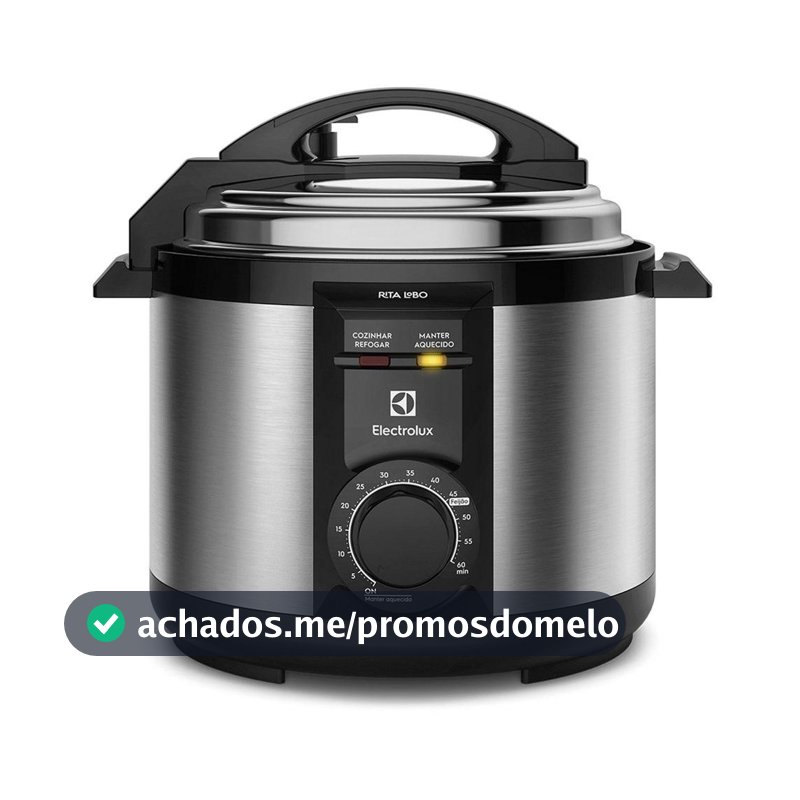 Panela de Pressão Elétrica Electrolux por Rita Lobo 5L Preta Efficient c/ Timer (PCE20)
