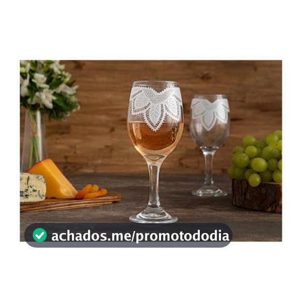 Jogo de Taças de Vidro Mandacaru Martha Medeiros 400ml 6 Peças - Taças