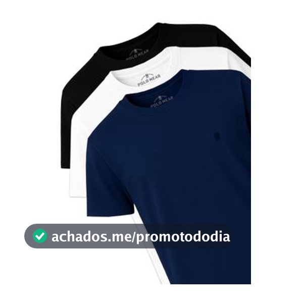 Kit 3 Camisetas Masculinas Premium Polo Wear Sortido - Camiseta Masculina