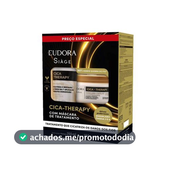 Kit de Tratamento Capilar Eudora Siàge Cica-therapy Shampoo e Máscara