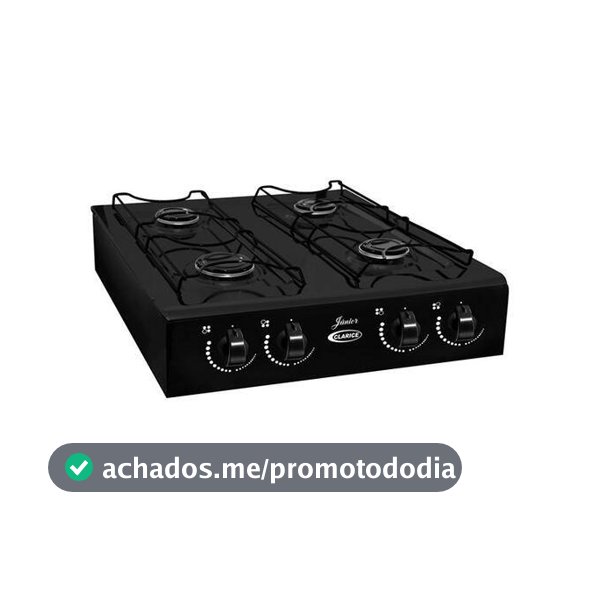 Fogão Mesa Portátil Asiático 4 Bocas Clarice Junior Preto