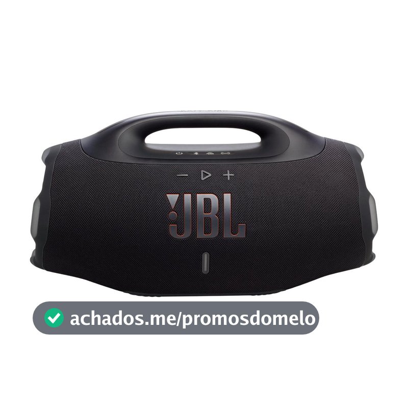 Caixa de Som Bluetooth JBL Boombox 4 Preta Até 34h de Reprodução, IP68 À prova dÁgua e Resistente a Poeira, 210W - Caixa de Som Bluetooth / Portátil JBL