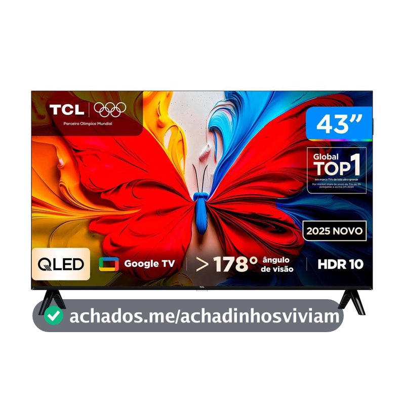 TV 43" TCL Full HD QLED 43S5K Google TV 2 HDMI - TVs