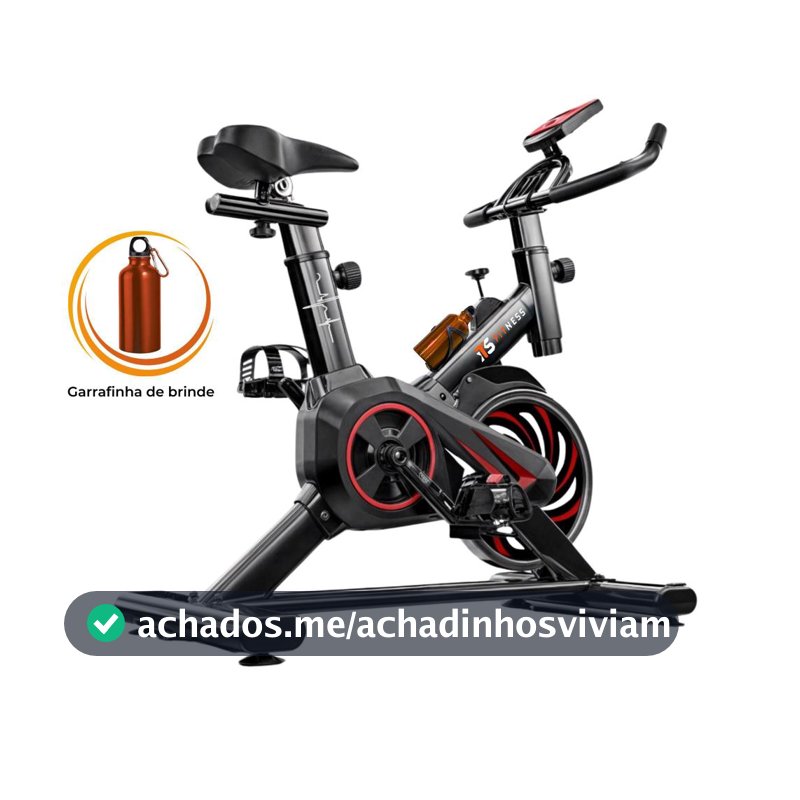 Bicicleta Ergométrica Fitness Para Cardio Musculação Academia Base Preto Vermelho Marca Its 8kg