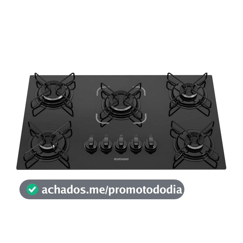 Cooktop 5 Bocas Itatiaia Essencial Preto Bivolt