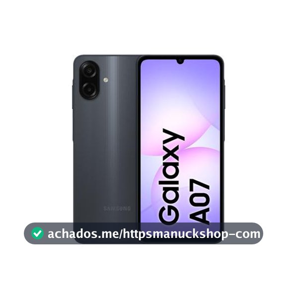 Celular Samsung Galaxy A07 256GB Preto 8GB RAM Tela 6,7" Câm. Dupla + Selfie 8MP - Galaxy A07
