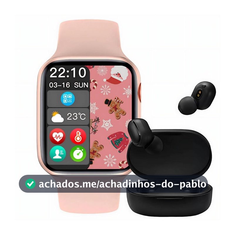 Relógio Digital Smartwatch Masculino e Feminino + Fone de Ouvido Sem fio