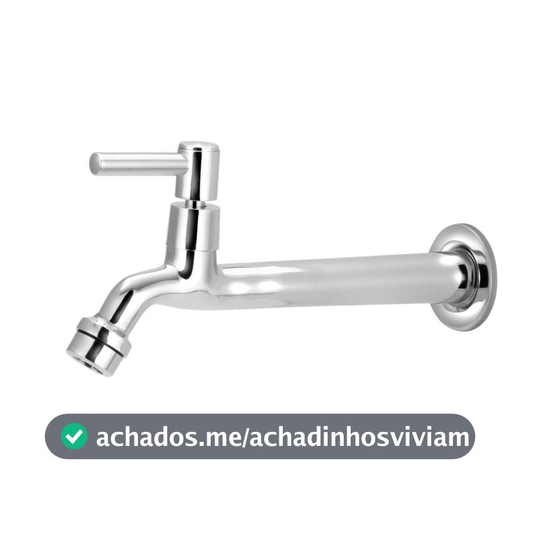 Torneira Tanque/jardim/cozinha Reta Parede Metal 22cm 1/4v