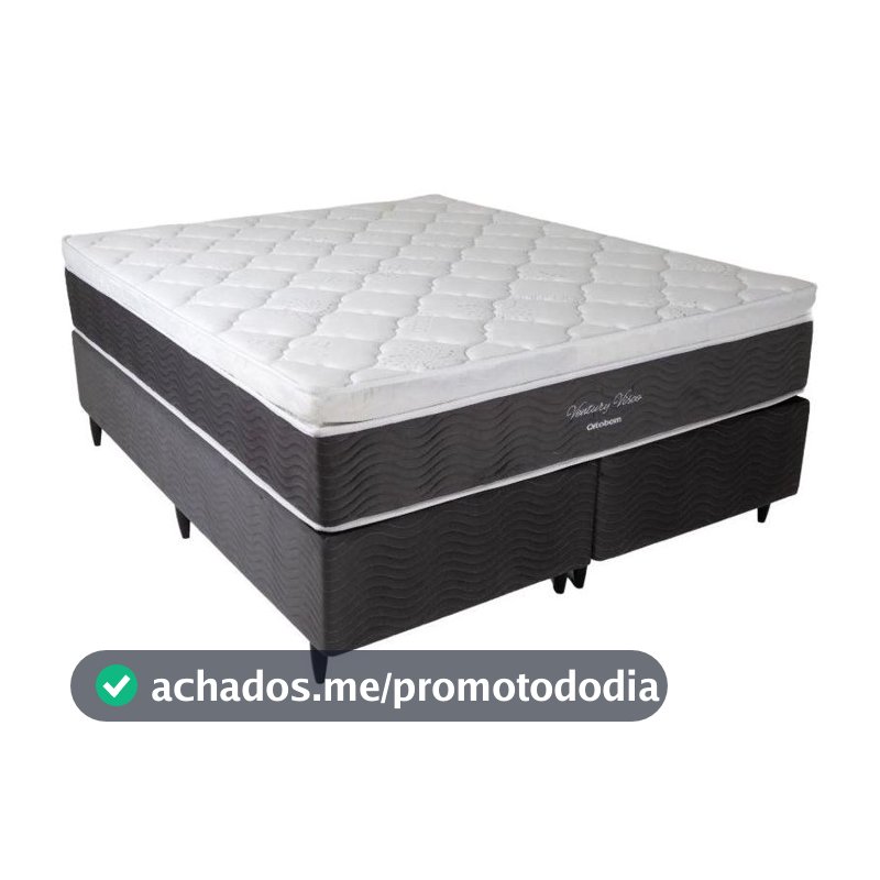 Cama Box (Box + Colchão) Queen Ortobom de Molas