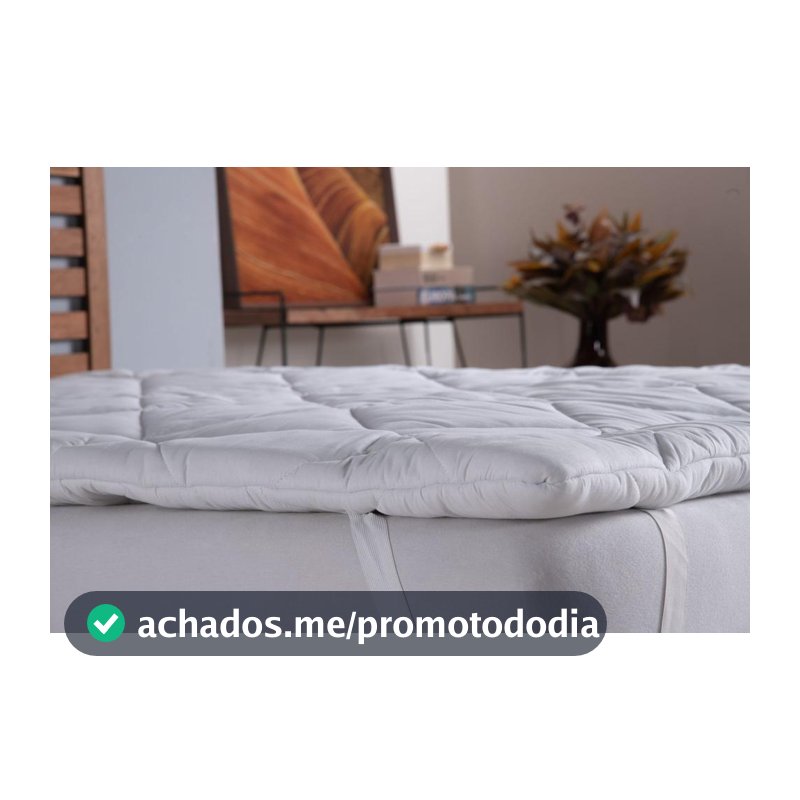 Pillow Top Solteiro 100% Algodão Antialérgico Percal 200 fios