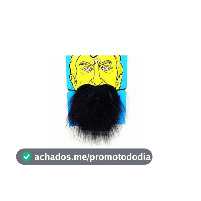 Barba 20cm preta carnaval halloween