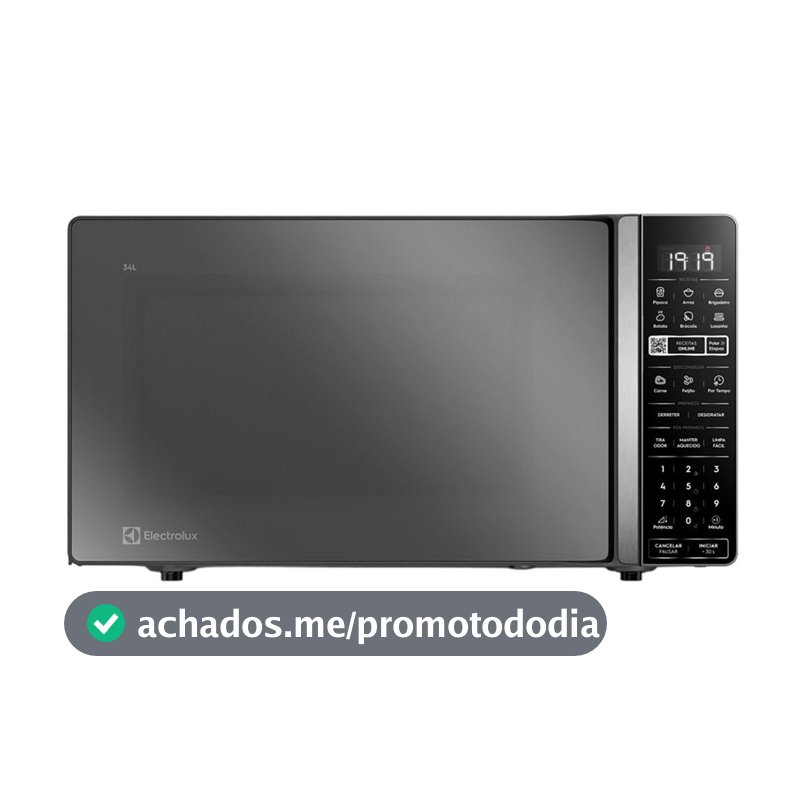 Micro-ondas Electrolux 34L Cinza Espelhado Efficient ME34S