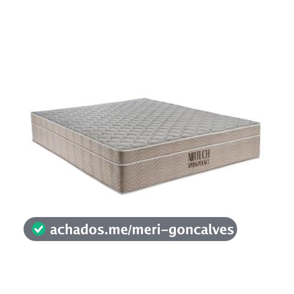 Colchão Casal Mola Ensacada 138CMX25CMX188CM Airtech Spring Pocket Ortobom Bege Branco - Colchão Casal - Magazine Sacafarelli