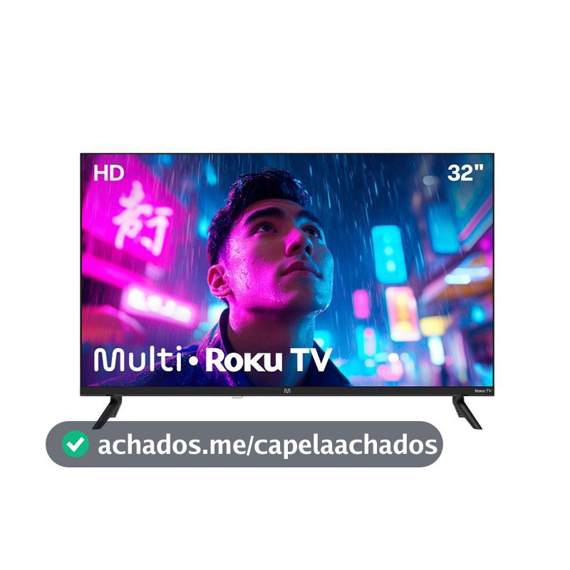Smart TV DLED 32 HD Multi Essencial Roku 3HDMI 2USB Wi-Fi - Smart Tv - Magazine Cacaprom0