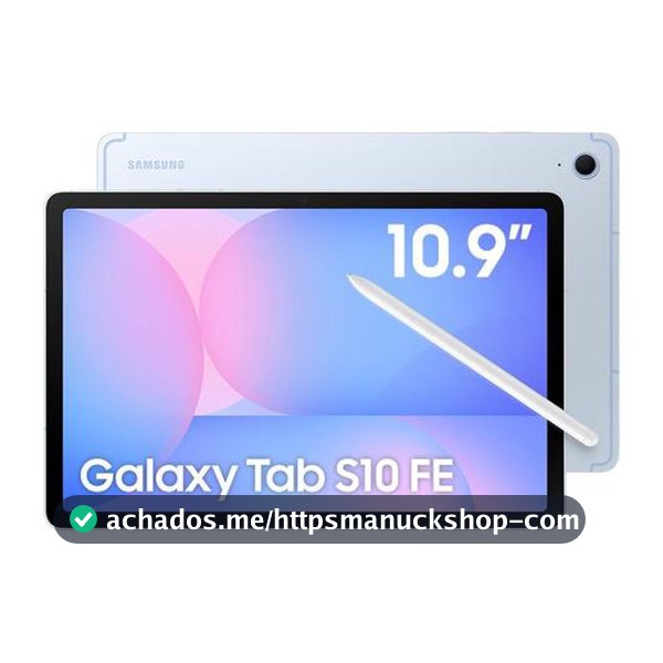 Tablet Samsung Galaxy Tab S10 FE com Capa e Caneta S Pen 8GB RAM 128GB 10,9" Android 15 Exynos 1580 Wi-Fi