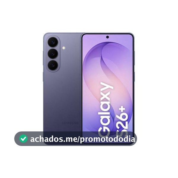 Celular Samsung Galaxy S26+ Violeta 5G 512GB Galaxy AI 6,7" 12GB RAM Câm. Tripla 50+12+10MP Bateria 4900mAh Dual Chip