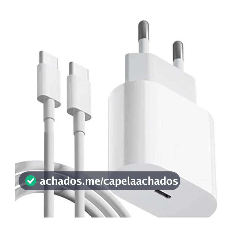 Carregador Turbo Fonte 30w Usbc Cabo Compatível iPhone 15 15 plus 15 pro 15 16  max