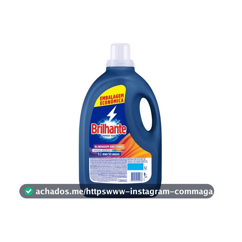 Brilhante Lava Roupas Líquido Limpeza Total 5 L