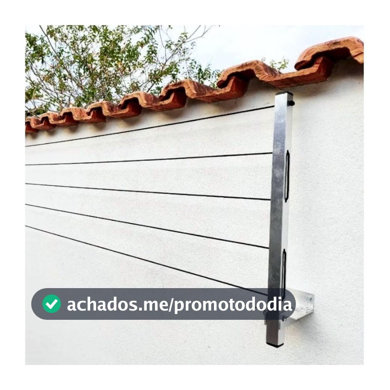 Varal de Parede Retrátil em Aluminio Com Kit Instação Suporta até 80kg - 2i - Varal de Parede - Magazine 1408magalu