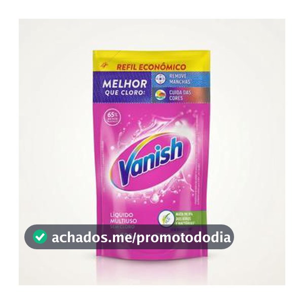 Vanish Refil Líquido Multiuso Sem Cloro 500ml Tira-Manchas Roupas Brancas e Coloridas - Alvejante - Magazine Meuprimeiroapee